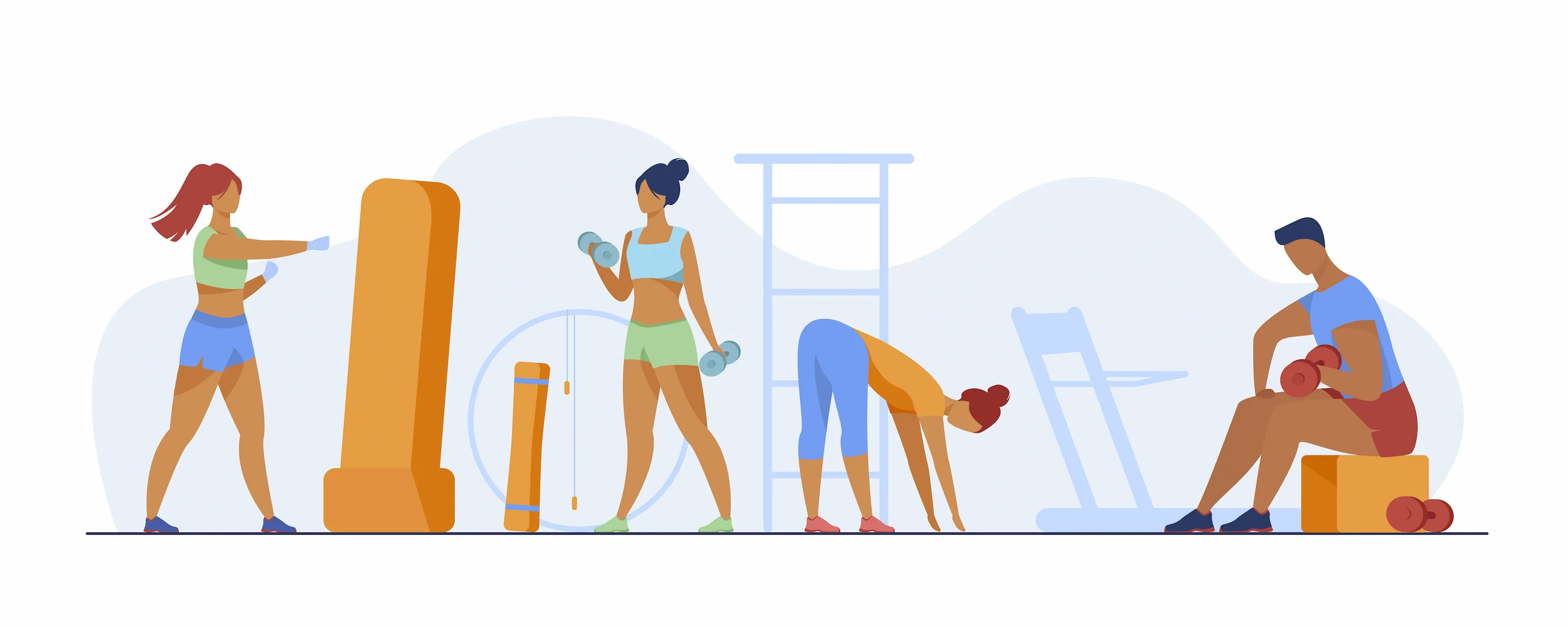 Group of people exercising